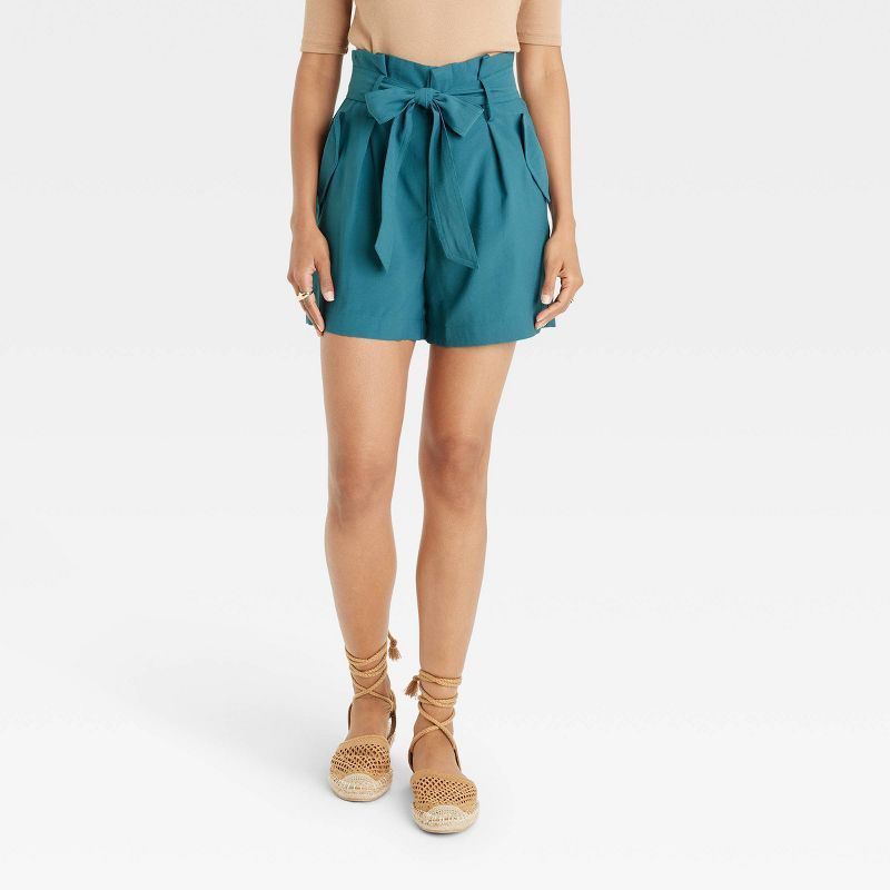 Women's High-Rise Utility Paperbag Shorts - A New Day™ | Target