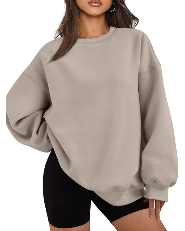 EFAN Womens Oversized Sweatshirts Hoodies Fleece Crewneck Sweaters Casual Tops Comfy Fall Fashion... | Amazon (US)