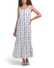 Made In Italy Linen Blend Low Back Maxi Dress | TJ Maxx