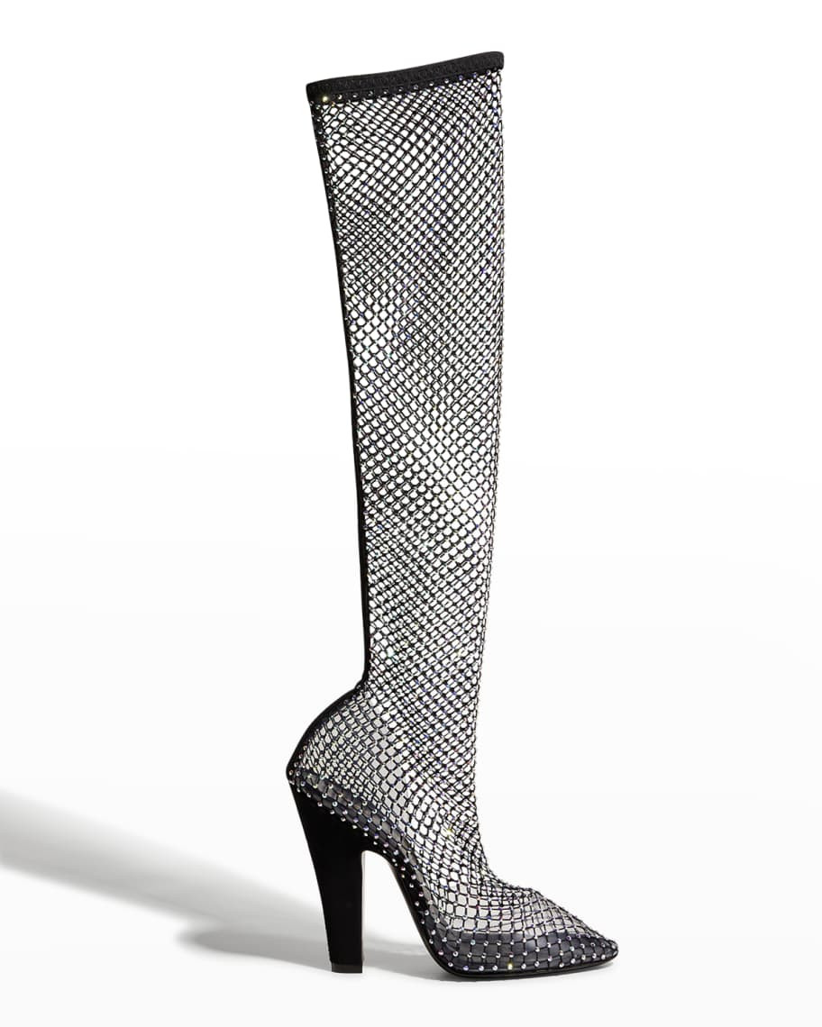 68 Strass Net Boots | Neiman Marcus