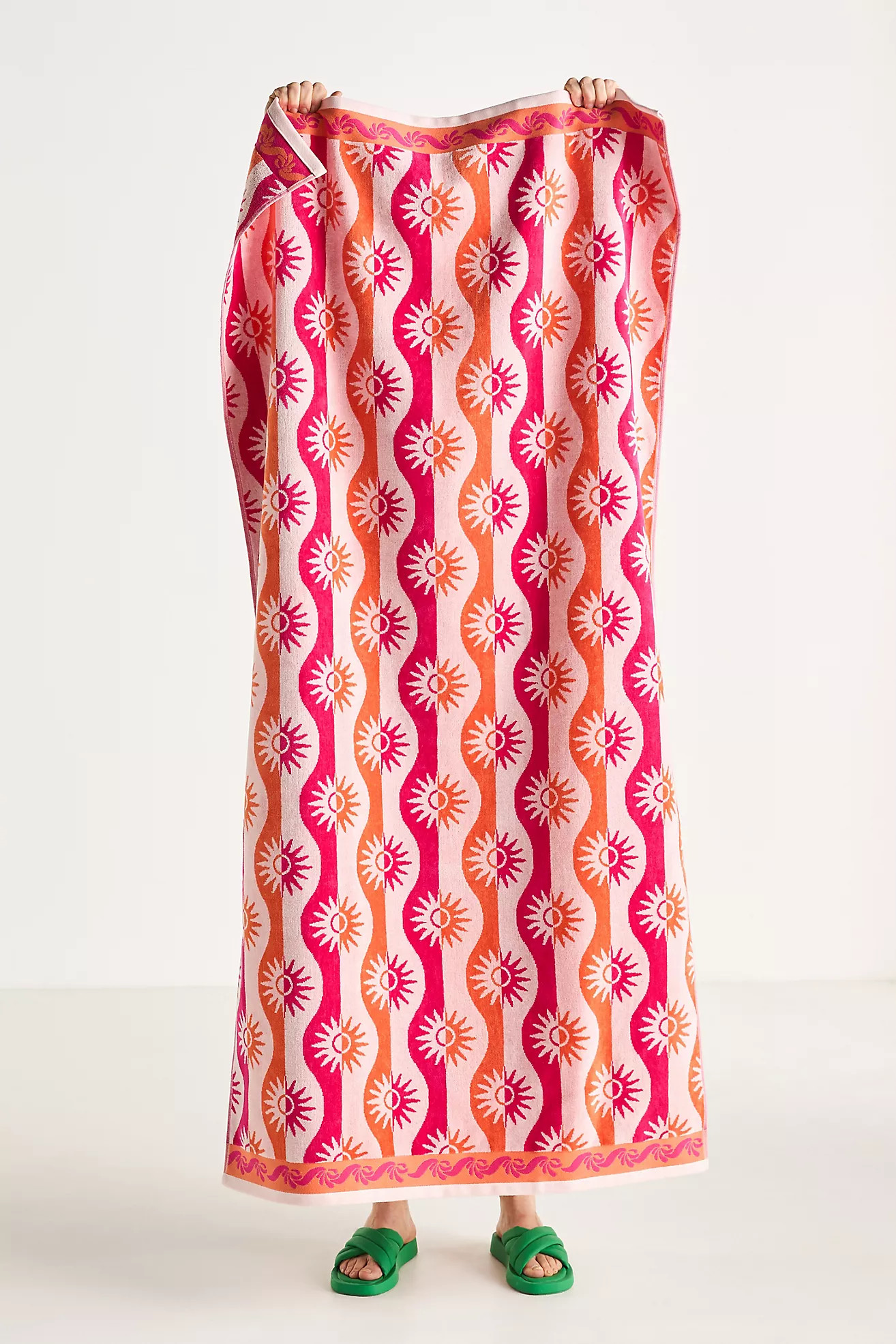 Gela Cotton Jacquard Beach Towel | Anthropologie (US)