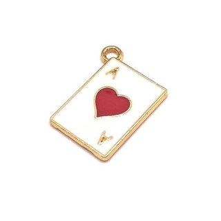 4, 20 or 50 Pieces: Ace of Hearts Enamel Playing Card Charms | Michaels Stores