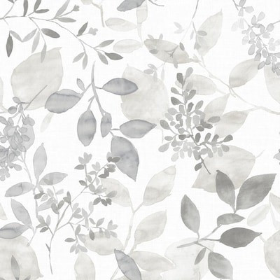Shop NuWallpaper NuWallpaper 30.75-sq ft Grey Vinyl Ivy/Vines Self-Adhesive Peel and Stick Wall... | Lowe's