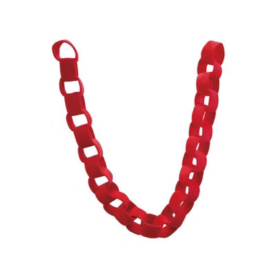 Storied Home Velvet Chain Link Garland, Red | Target