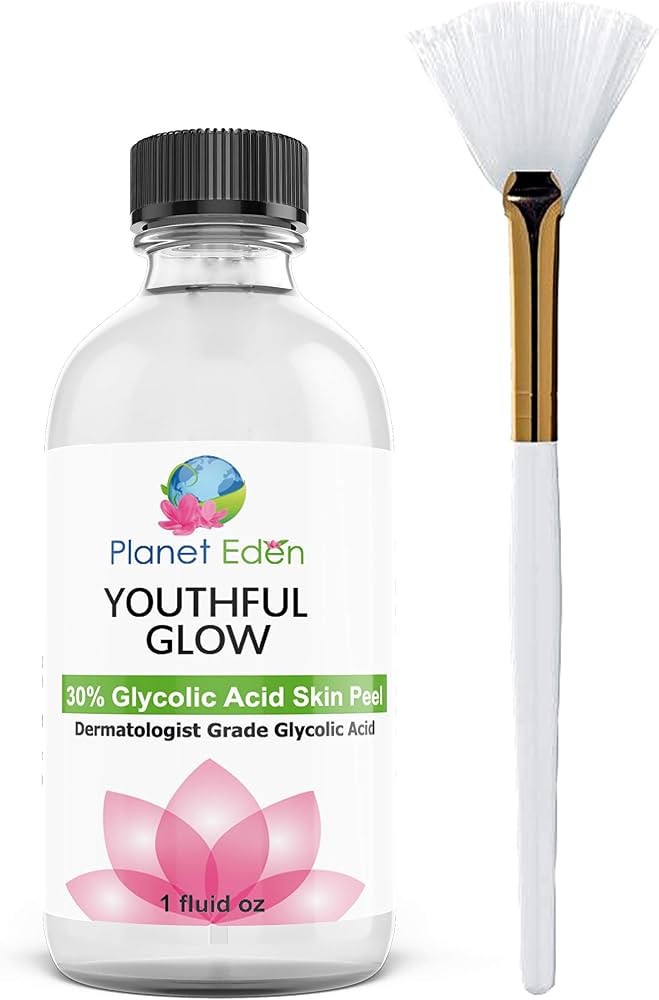 Planet Eden 30% Glycolic AHA Acid Skin Chemical Peel Kit with Fan Brush for Diminishing Sun Damag... | Amazon (US)