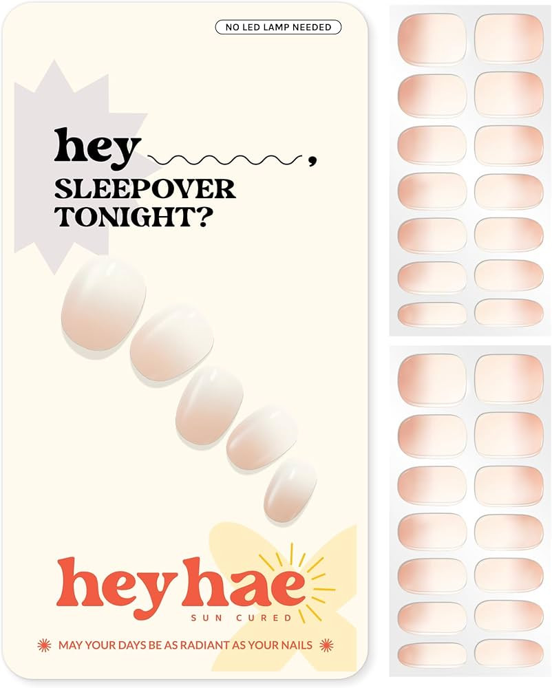 Heyhae Semi Cured Gel Nail Strips | No LED Lamp Needed | Ombre, Neutral, Spring | Easy Apply & Re... | Amazon (US)