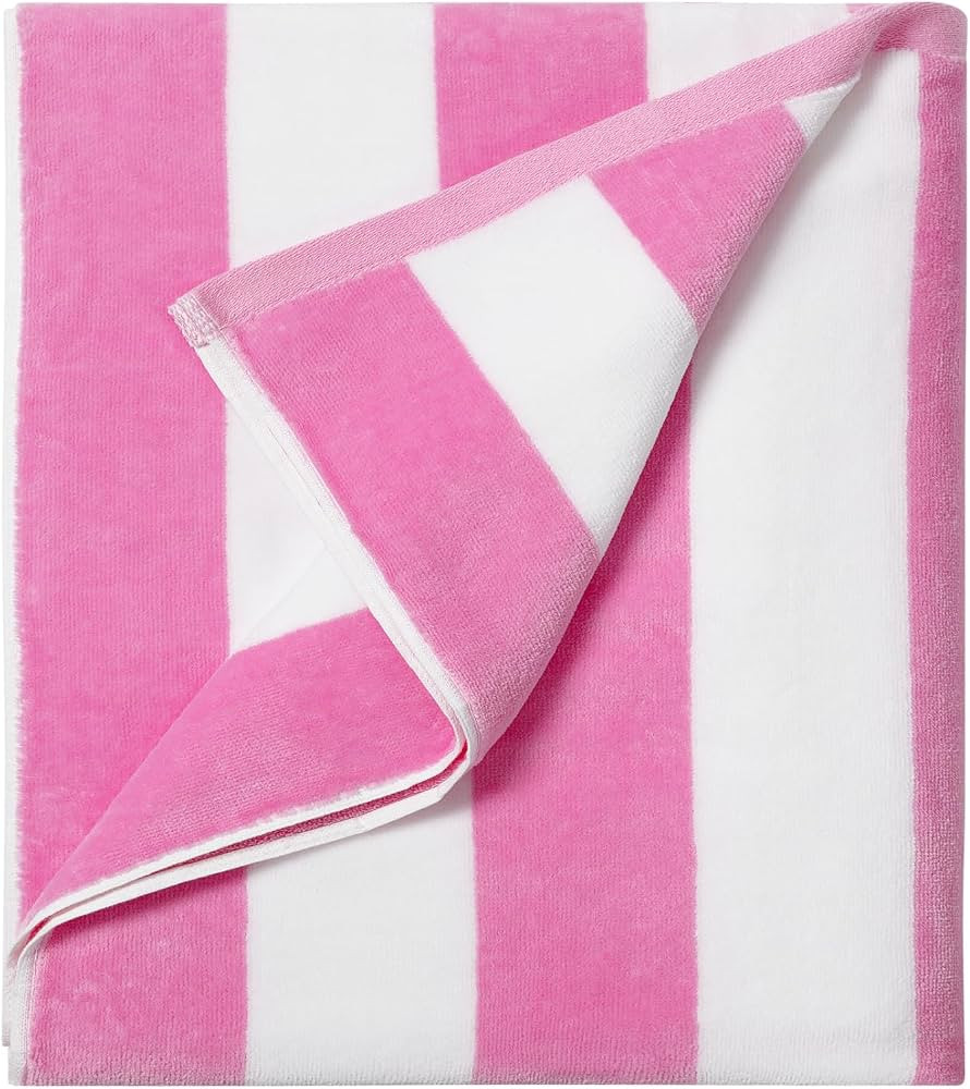 LULUHOME Large Oversized Beach Towel - Big Cotton 36 x 70 Inch Striped Pool Towel, Large Cabana S... | Amazon (US)