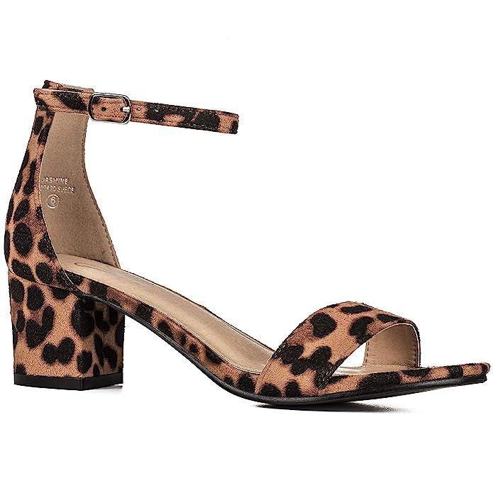Women’s Fashion Ankle Strap Kitten Heel Sandals - Adorable Cute Low Block Heel – Jasmine | Amazon (US)