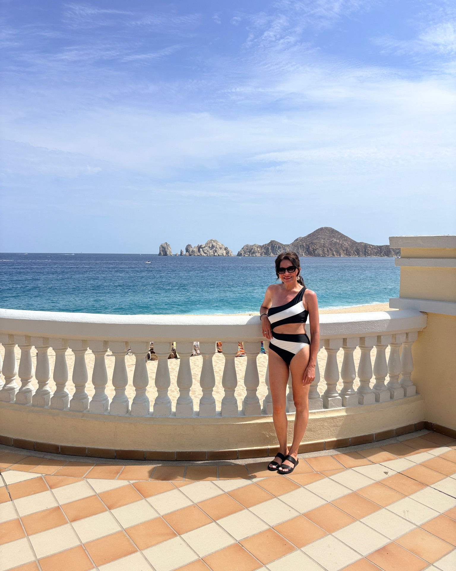 Wore this classic black & white one-piece during my Cabo trip 🖤🤍 There’s just something about a classic one piece bathing suit that proves you don’t have to show it all to still feel sexy! 😉 Chic, flattering, sophisticated and a swimsuit you’ll reach for year after year.

Linking this beauty on my LTK because classics never go out of style! 👙🛍️

#LTKSwim #LTKOver40 #LTKTravel #LTKSaleAlert