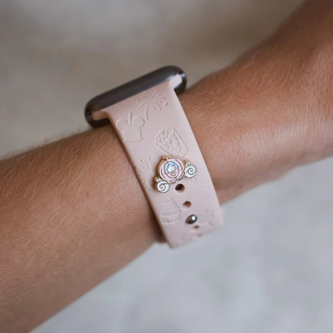 Carriage (Pink) Watch Charm, Apple Watch Band Charm, Magic Band Charms, Button Charm | Etsy (US)
