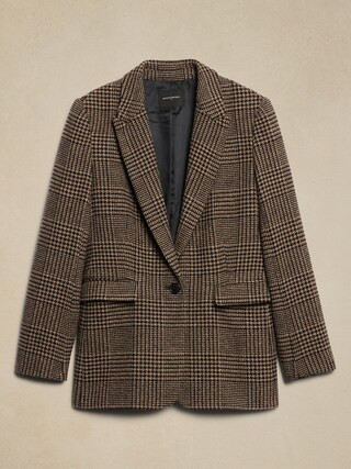 Wool-Blend Plaid Blazer | Banana Republic Factory