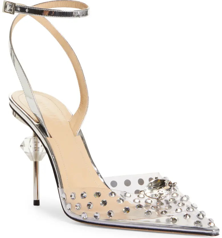 Crystal Embellished Clear Ankle Strap Pump | Nordstrom | Nordstrom