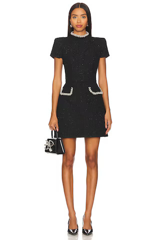 Nadine Merabi High Neck Mini Dress in Black from Revolve.com | Revolve Clothing (Global)