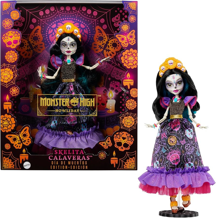 Amazon.com: Monster High Doll, Skelita Calaveras Día De Muertos Collectible with Displayable Pac... | Amazon (US)