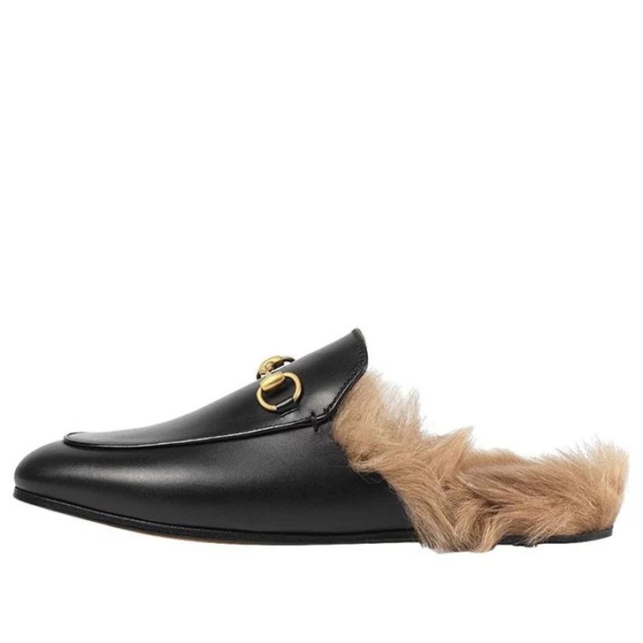 (WMNS) Gucci Princetown Series Flat Slipper Black | KICKS CREW