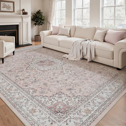 Floral Blush Washable Rug