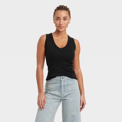 Women's Ribbed Fitted Tank Top - Universal Thread™ | Target