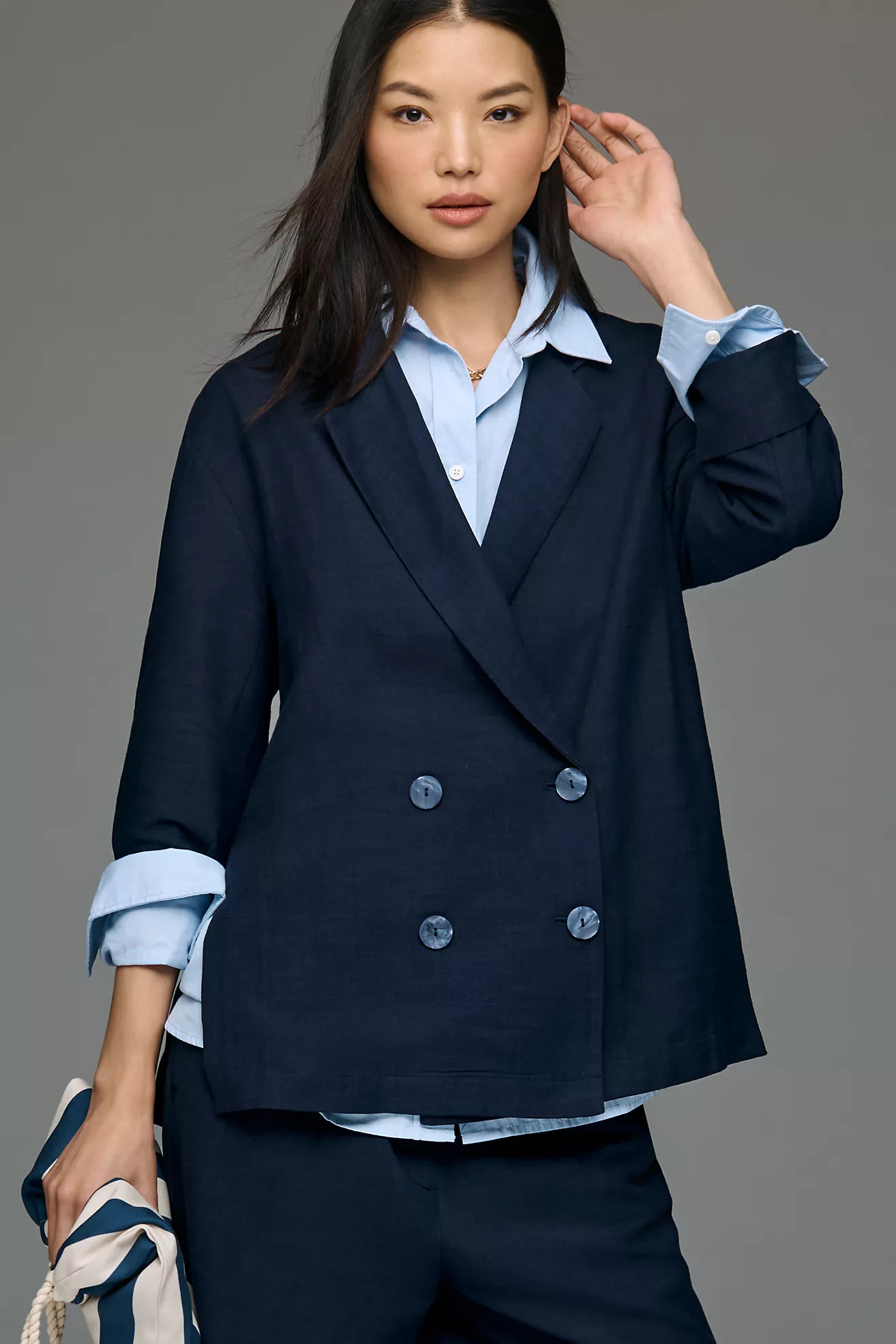 By Anthropologie Short-Sleeve Oversized Blazer | Anthropologie (US)