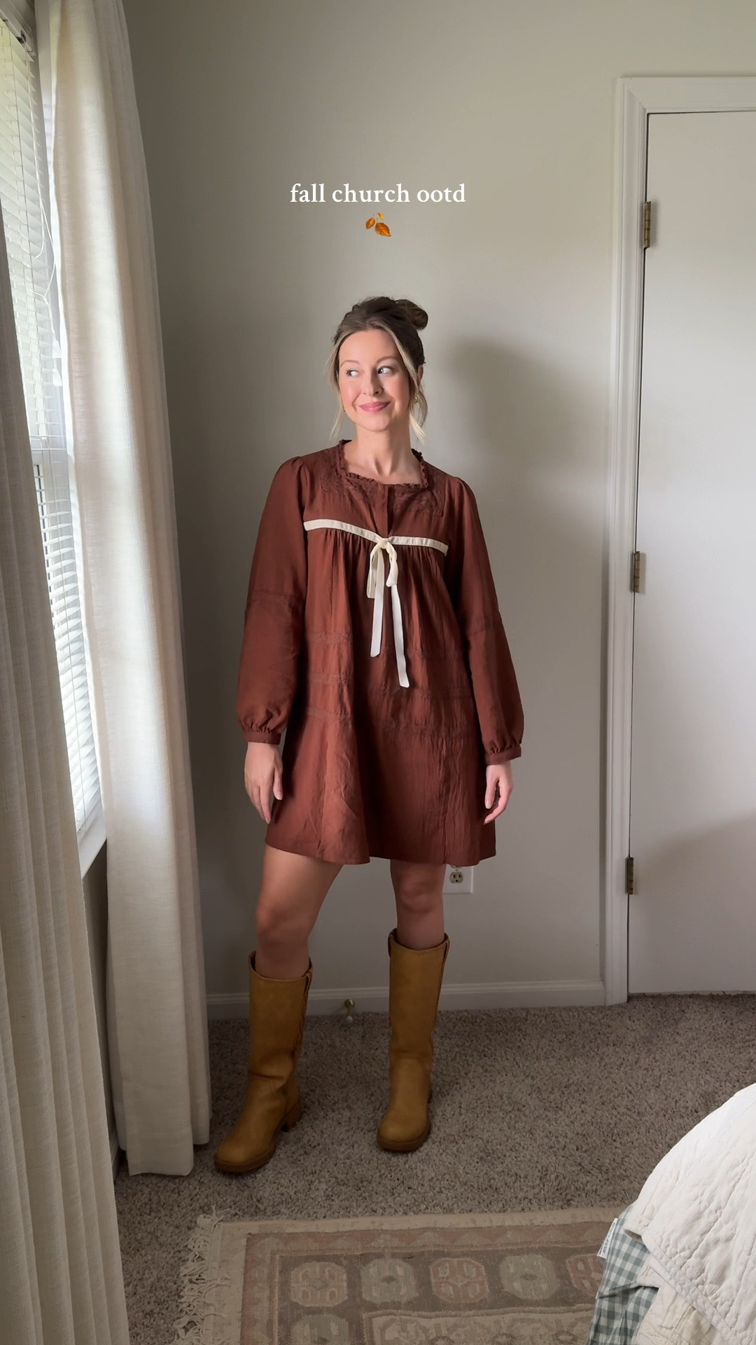 Fall Amazon dress and Walmart boots 🍂 wearing a small!
Fall family picture outfit
Fall pictures
Fall outfits