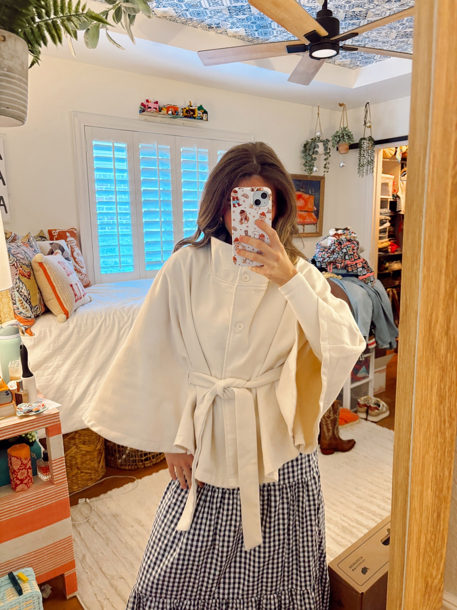 Tons of questions about this cape coat! I found it on Depop but here is one that I’ve checked reviews and posts in that is basically the same piece! It’s also similar to the “Gina Tricot funnel neck belt cape jacket in cream” from ASOS

#LTKSeasonal #LTKPetite #LTKFindsUnder50