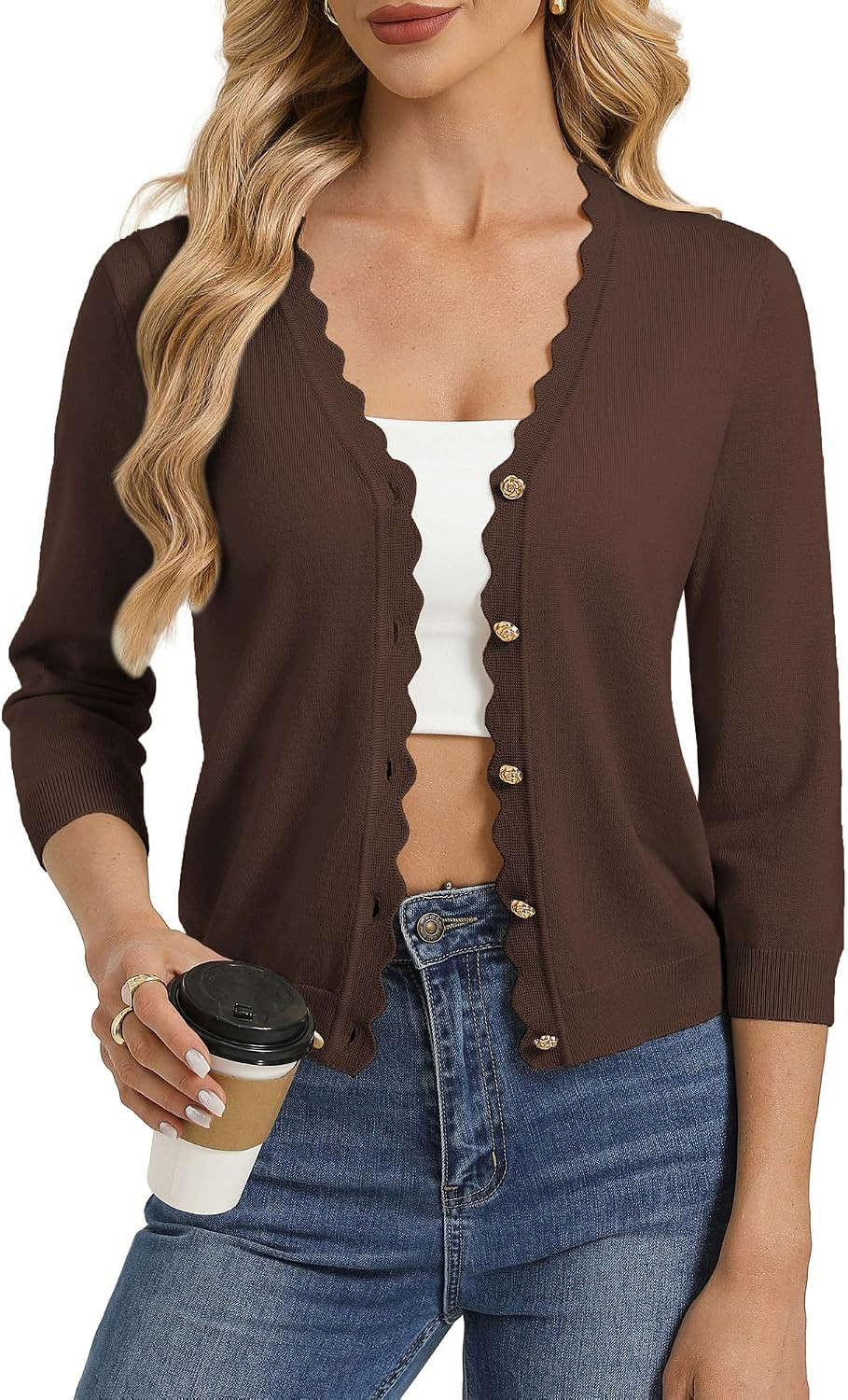 GRACE KARIN Cardigan Sweaters for Women Summer Lightweight 3/4 Sleeve Bolero Shrugs for Dress Women Fashion Outfits 2026 | Amazon (US)