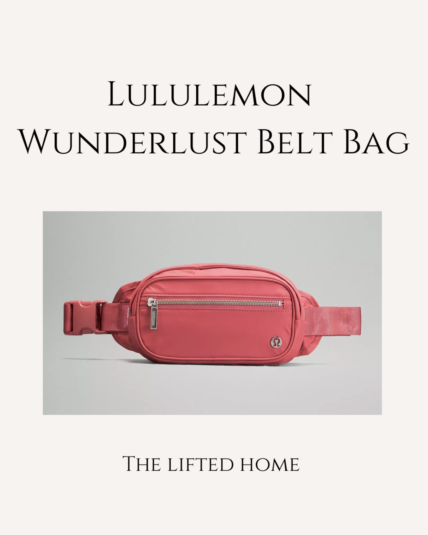 A stylish twist on the typical belt bag. The Wunderlust belt bag by Lululemon is stylish and functional.

#beltbag #lululemon #fannypack 

#LTKstyletip #LTKitbag #LTKU