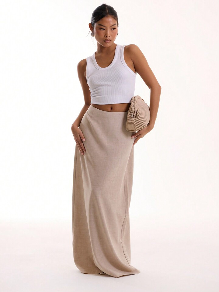 MUSERA Low Rise Maxi Skirt Summer Vacation Spring Elegant, Casual, Holiday, Cute | SHEIN