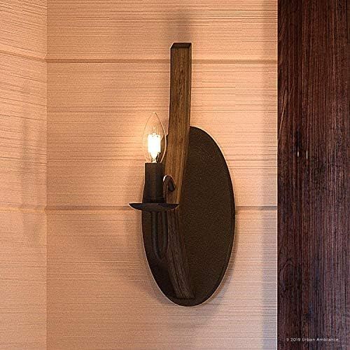 Urban Ambiance Luxury Farmhouse Wall Sconce, Small Size: 11" H x 4.75" W, with Rustic Style Eleme... | Amazon (US)