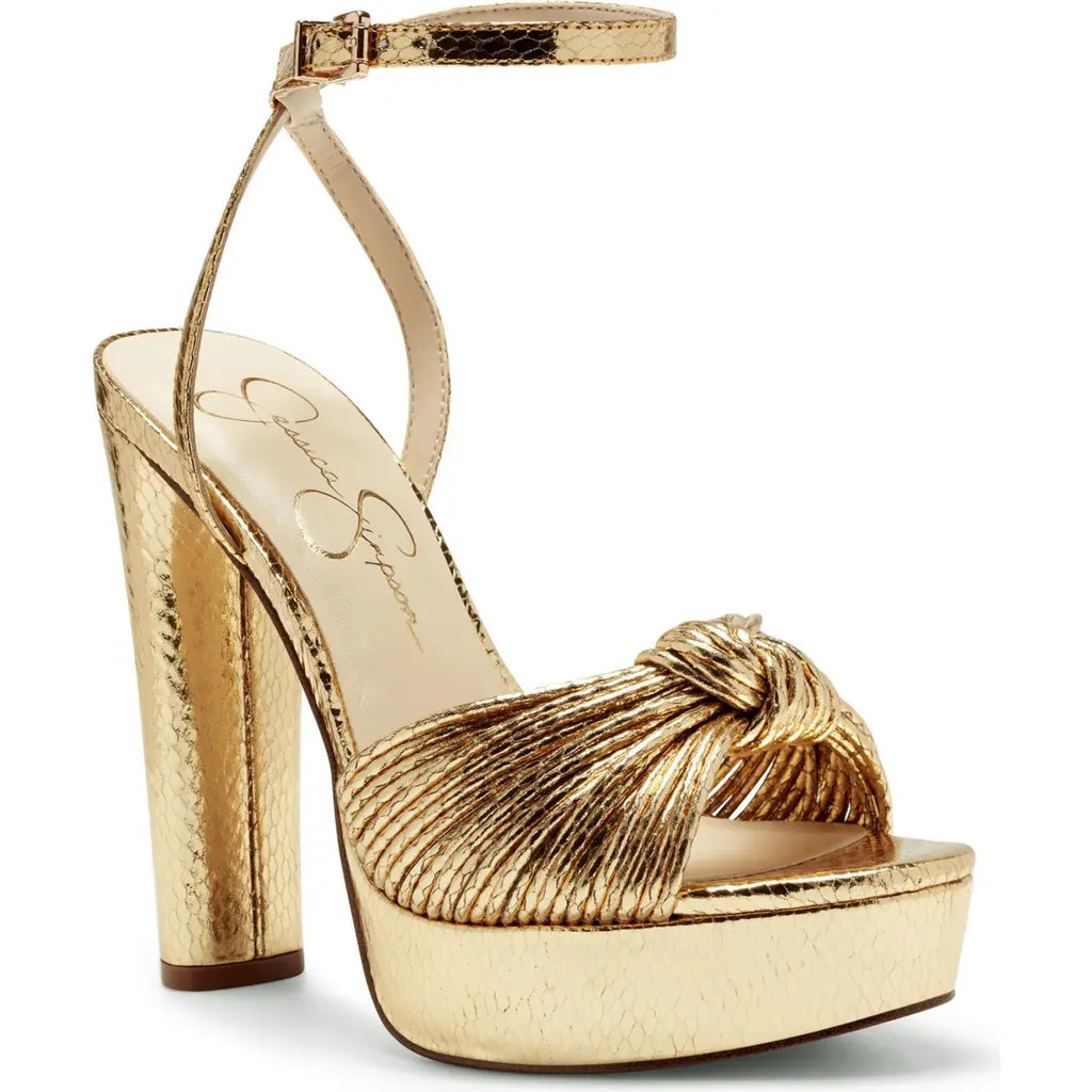 Jessica Simpson Immie Platform Sandal in Gold at Nordstrom, Size 10 | Nordstrom