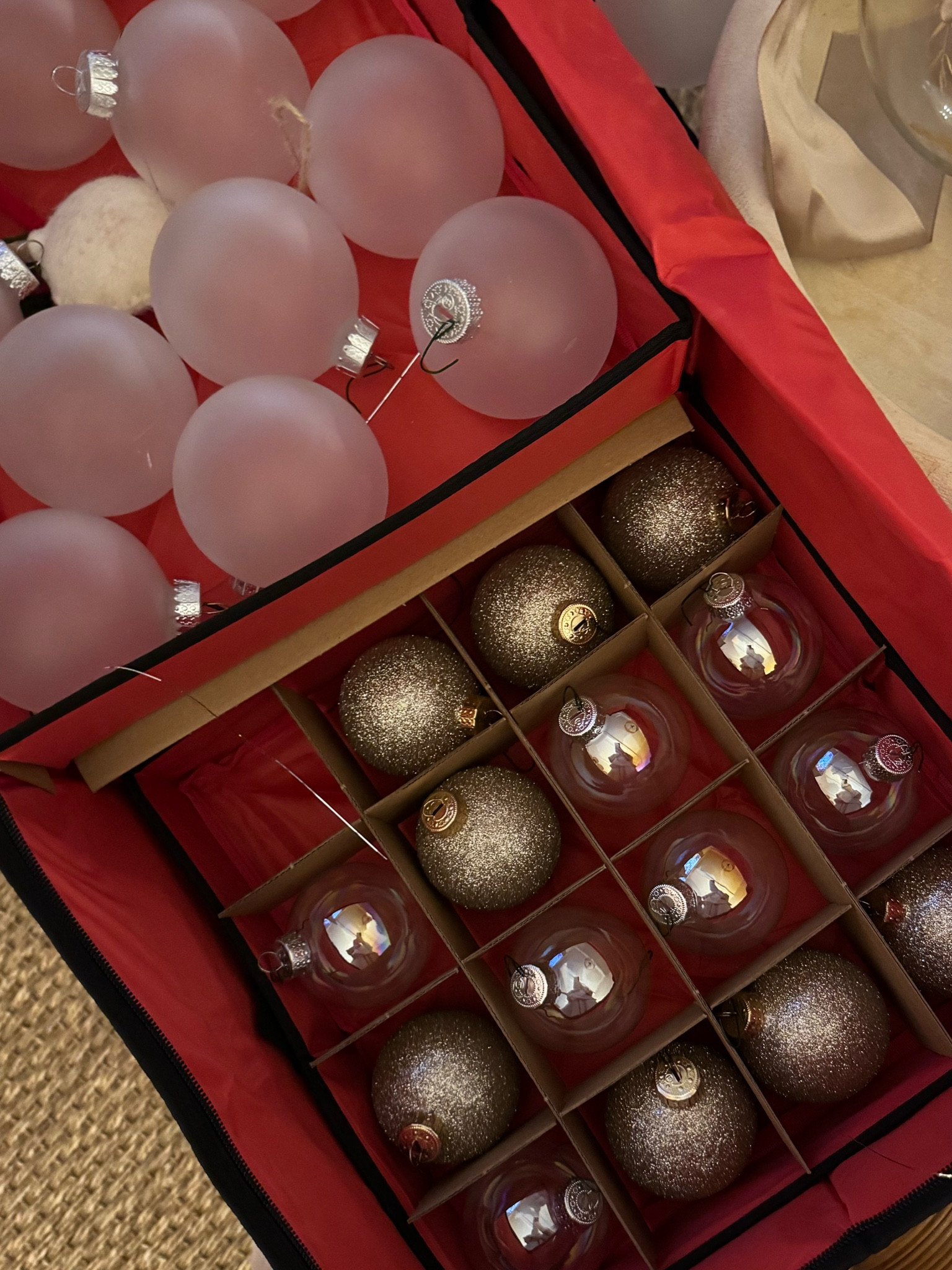 First adult Christmas means handling storage! Love this inexpensive ornament organizer from Amazon 

#LTKSeasonal #LTKHoliday #LTKFindsUnder50