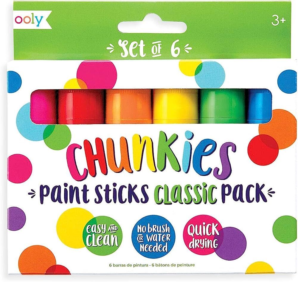 OOLY, Chunkies Paint Sticks, Classic 6 Pack - Set of 6, Twistable Paint Stick Crayon Set for Kids an | Amazon (US)