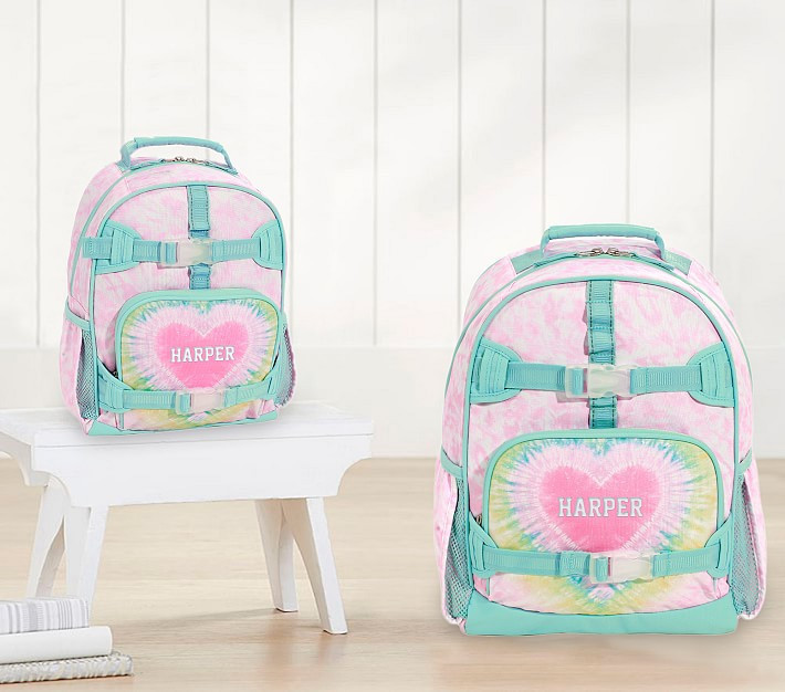 Mackenzie Pink Heart Tie-Dye Backpacks | Pottery Barn Kids