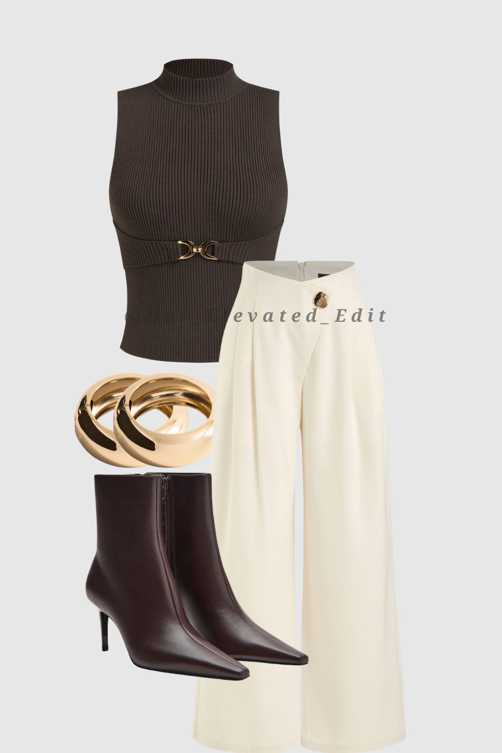 Office to date, without changing a thing.

This look is built around tailored wide-leg pants and a sculpted knit top that instantly feels polished. Sharp enough for the office, effortless enough for dinner plans after. The neutral palette keeps it elevated, while sleek boots and gold accents add quiet confidence.

A go-to formula when you want to look put-together without overthinking it.
Everything linked for easy styling 🤍

#LTKWorkwear #LTKSeasonal #LTKStyleInspo 

 