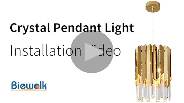 Biewalk Modern Crystal Pendant Light Fixtures for Kitchen Island Luxury Gold Pendant Light Perfect f | Amazon (US)
