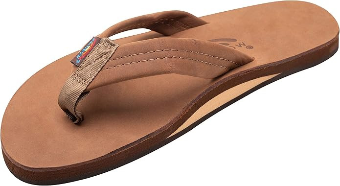Rainbow Sandals Men's Leather Single Layer Wide Strap with Arch | Amazon (US)