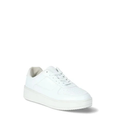 No Boundaries Women s Platform Casual Lace Up Sneakers Wide Width Available | Walmart (US)