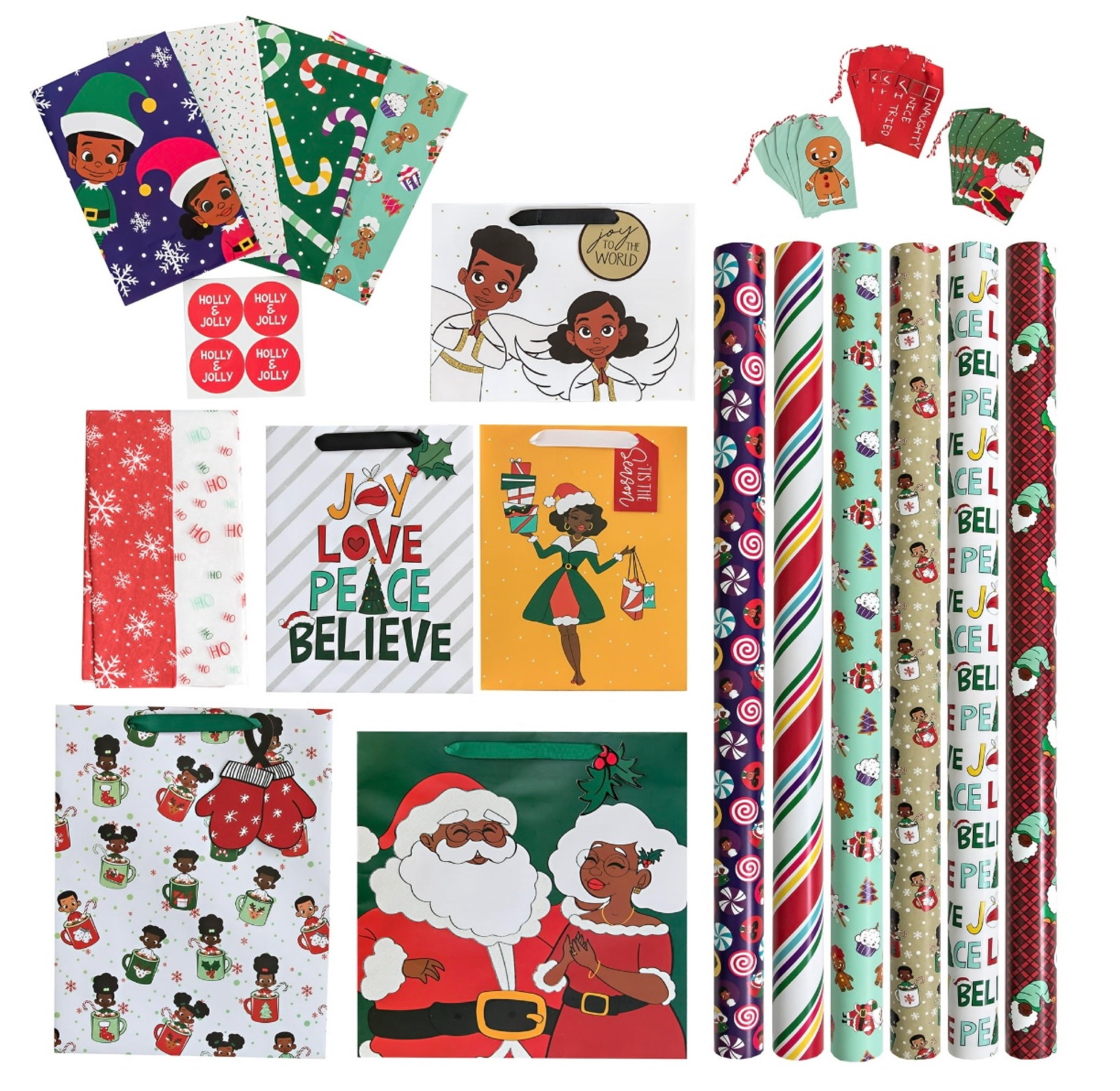 Black Paper party 40 piece gift wrapping set  

#LTKfamily #LTKSeasonal #LTKHoliday