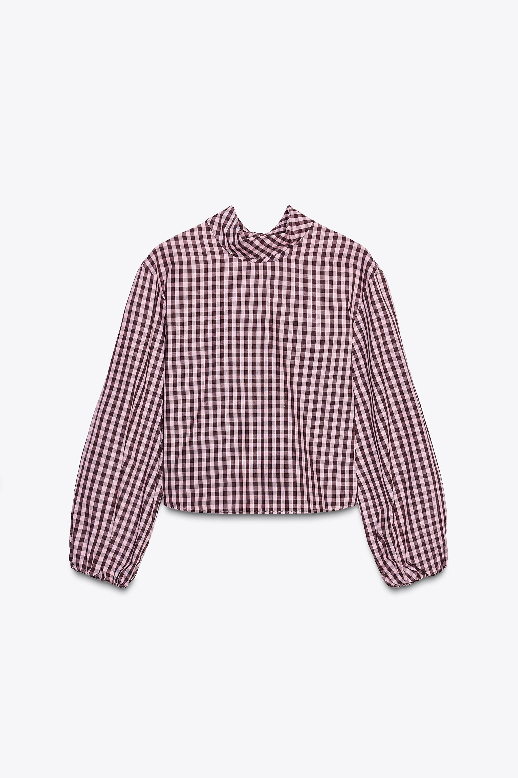 GINGHAM POPLIN SHIRT | Zara UK