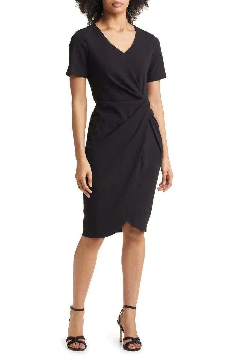 Stretch Crepe Side Knot Dress | Nordstrom