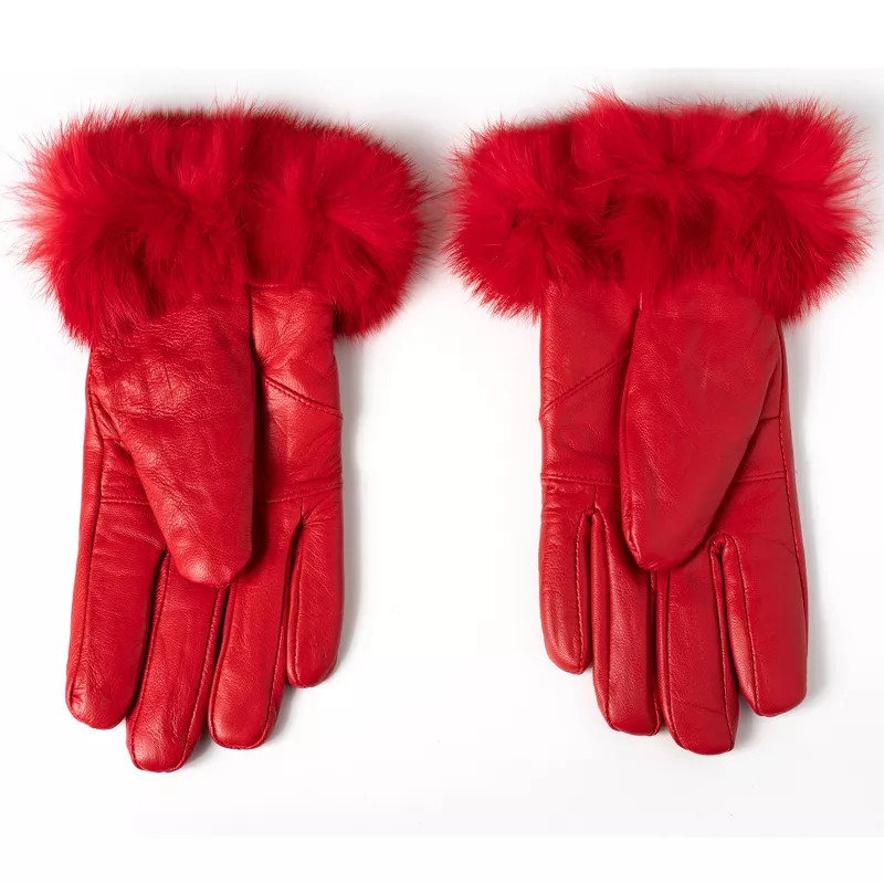 Alpine Swiss Womens Leather Dressy Gloves Faux Fur Trim Cuff Thermal Lining | Target