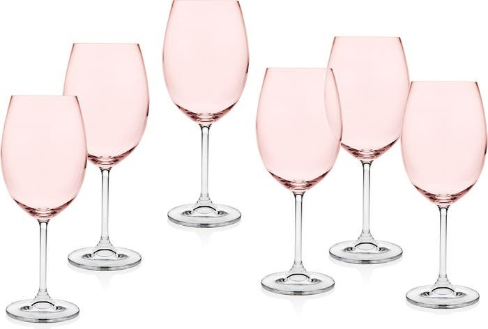 Meridian Blush Set of 6 White Wine Glasses | Nordstrom