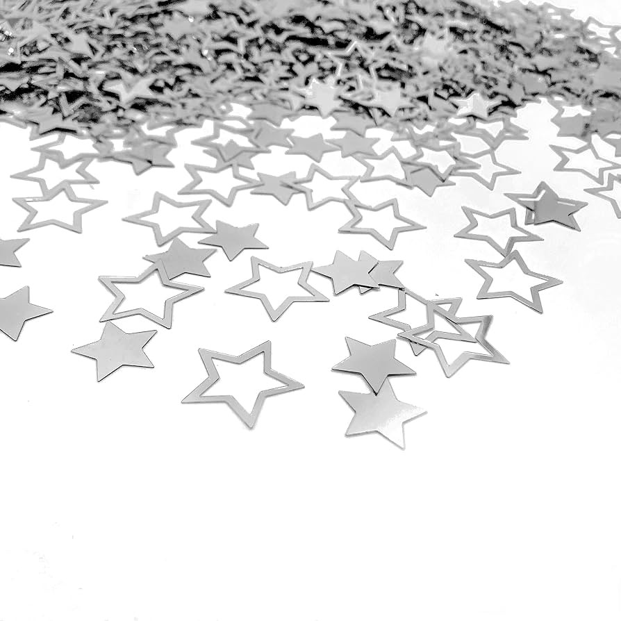 Werich Star Confetti Merry Christmas Max Party Silver Table Confetti Happy Birthday Baby Shower W... | Amazon (US)