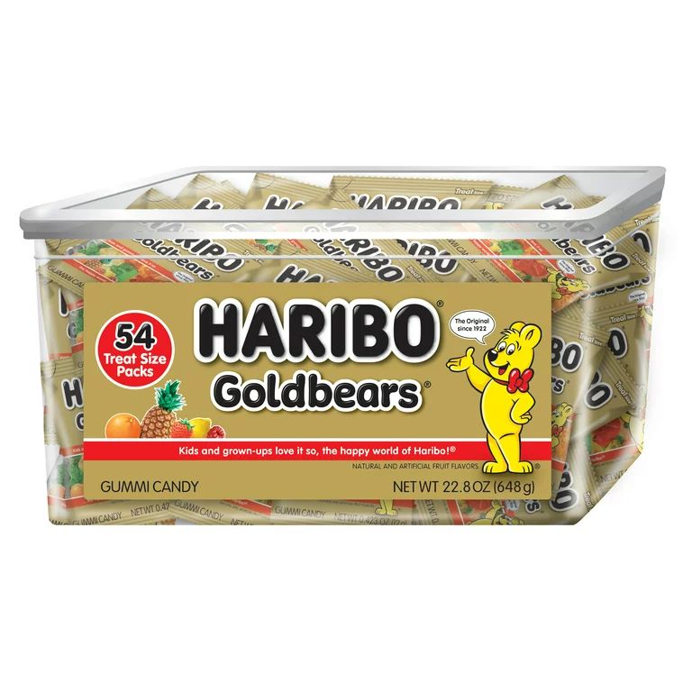 Haribo Goldbears Gummy Candy Original Flavors Tub 54 Ct | Walmart (US)