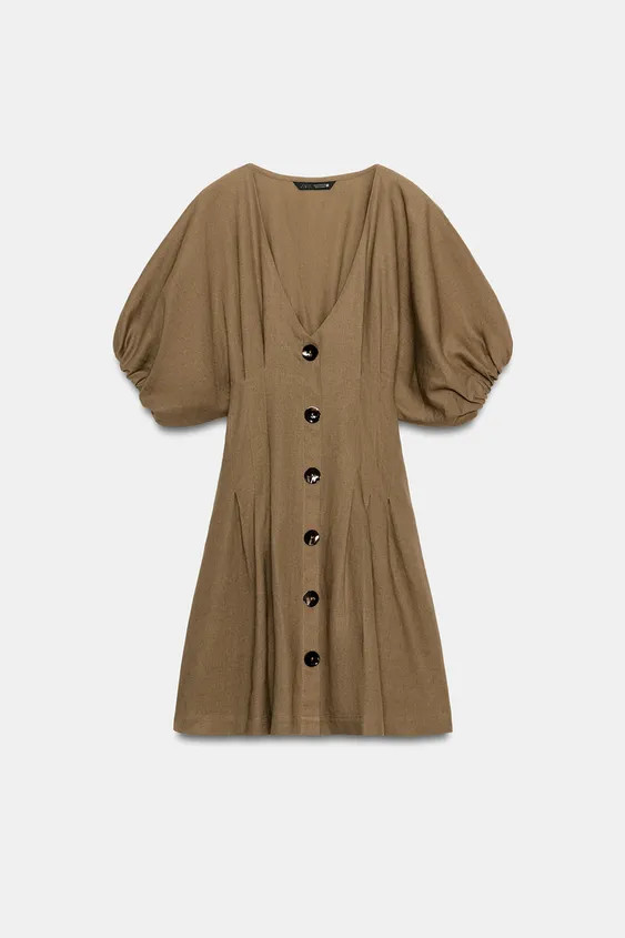 LINEN MINI DRESS | Zara UK