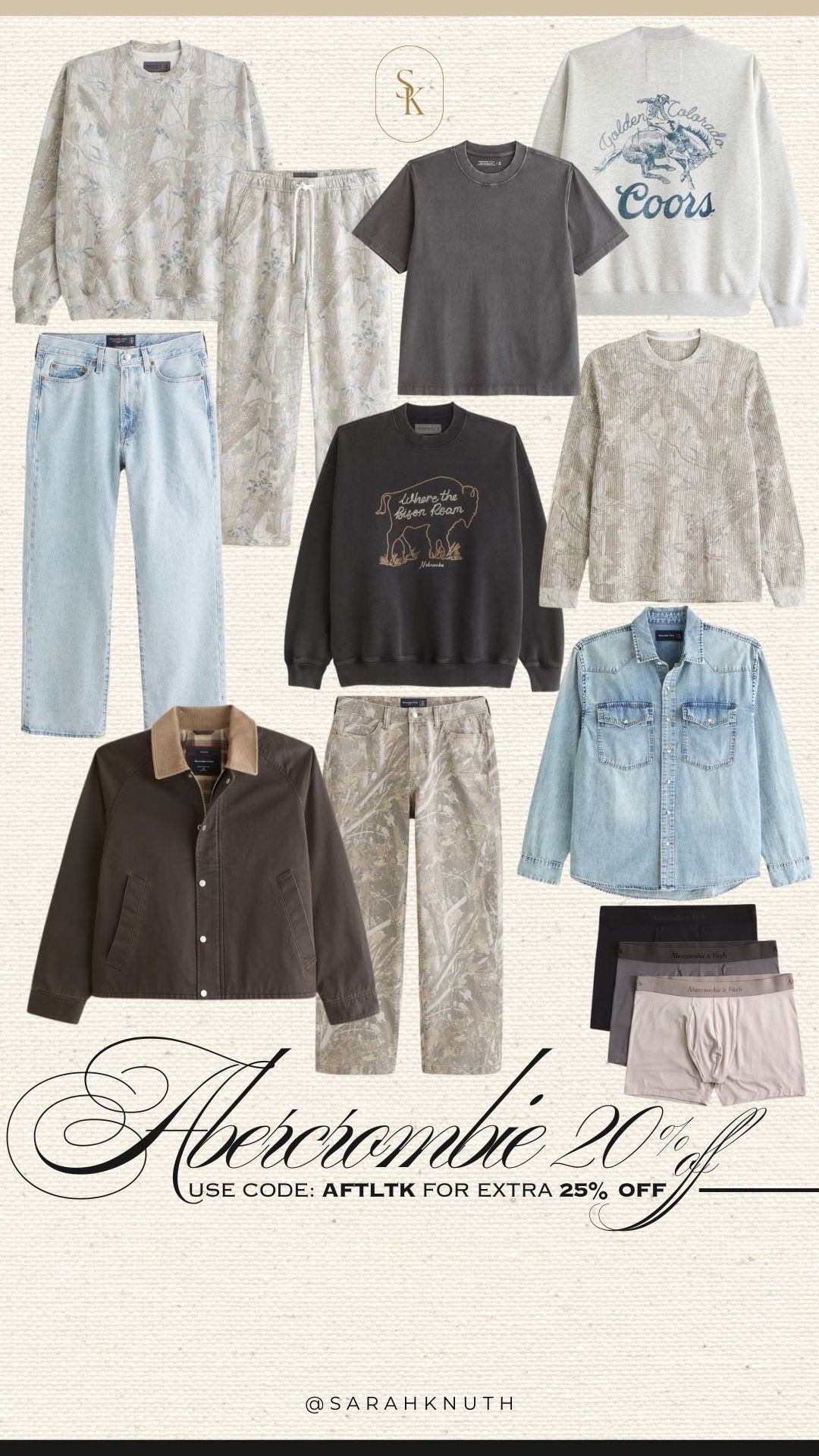 Use code: AFLTK for extra 25% off 


#LTKMens #LTKFallSale #LTKSaleAlert