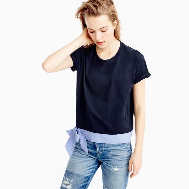 Side-tie T-shirt | J.Crew US