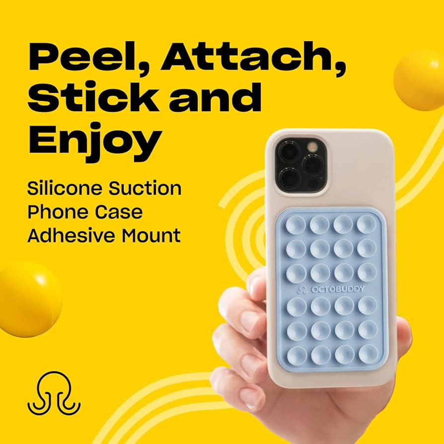 MAX Silicone Suction Phone Case Adhesive Mount - Hands-Free, Strong Grip Holder for Selfies and V... | Amazon (US)
