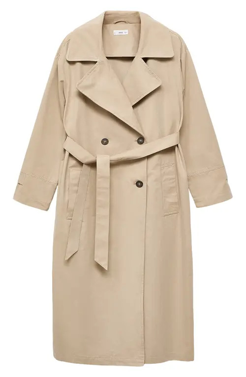 MANGO TEEN Classic Belted Trench Coat in Beige at Nordstrom, Size Small | Nordstrom