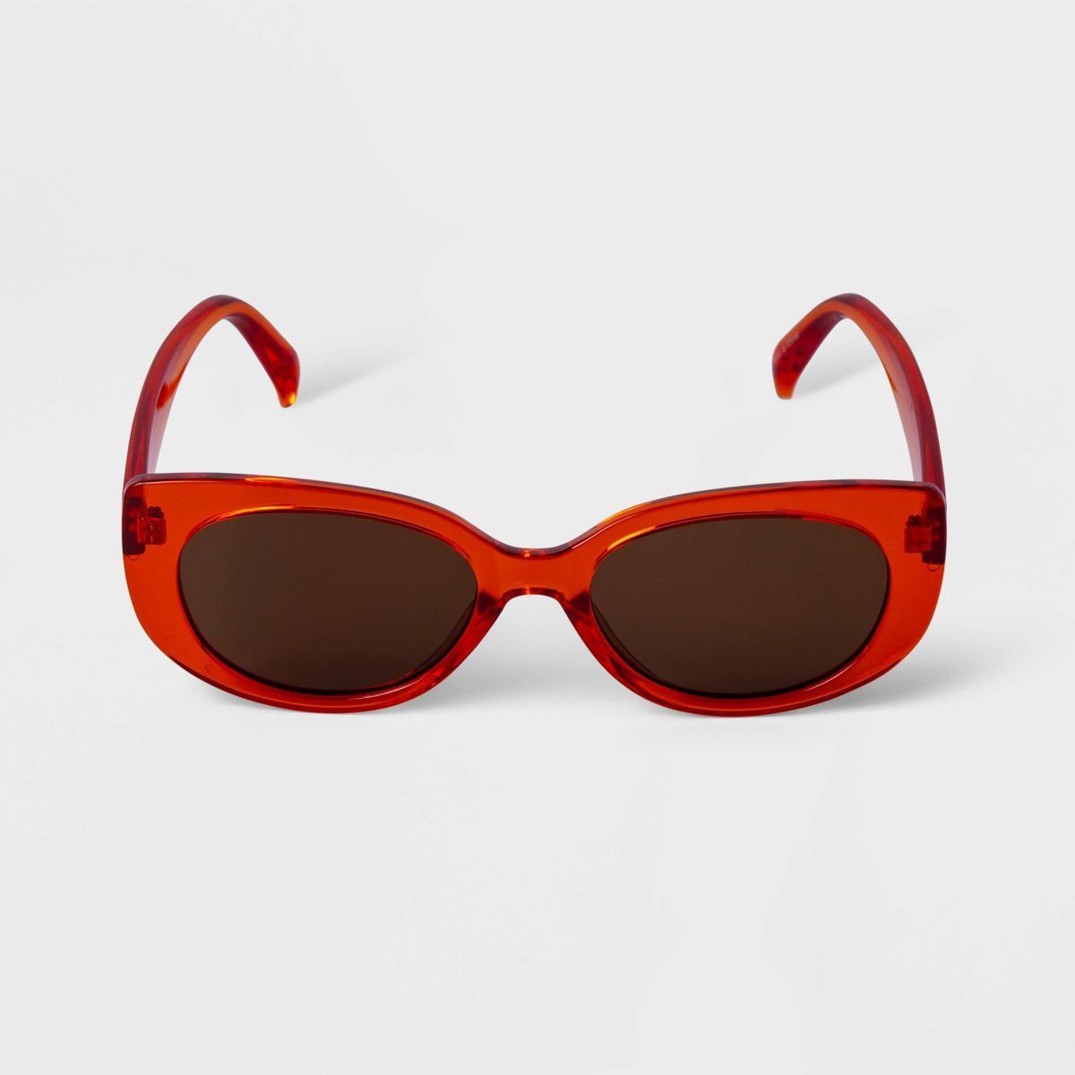 Women's Retro Oval Sunglasses - A New Day™ Orange | Target