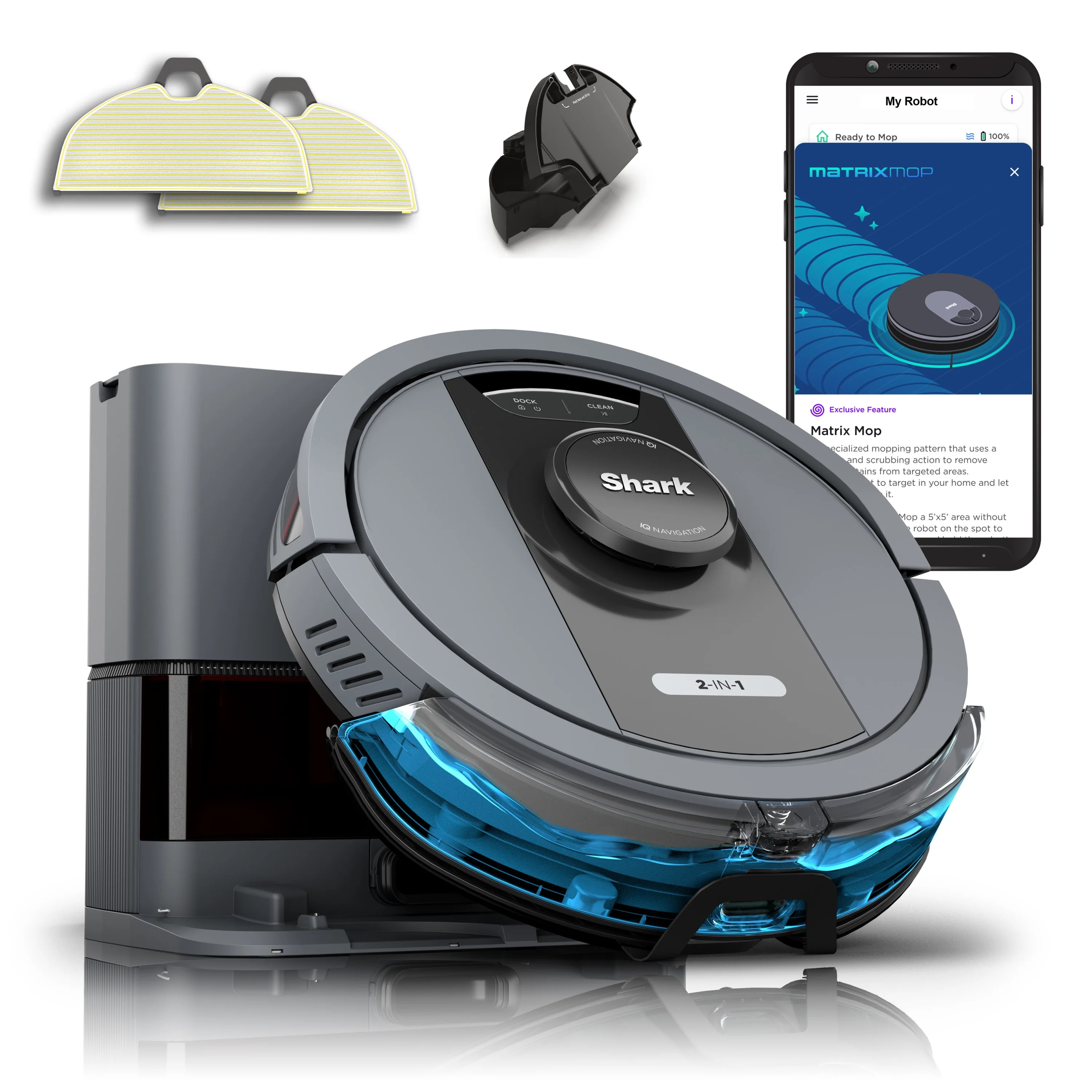 Shark Matrix Self-Empty Robot Vacuum & Mop with No Spots Missed on Carpets & Hard Floors, Bagless... | Walmart (US)